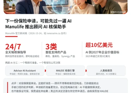 你的下一份保险申请，可能先过一遍 AI：Manulife 推出顾问 AI 核保助手