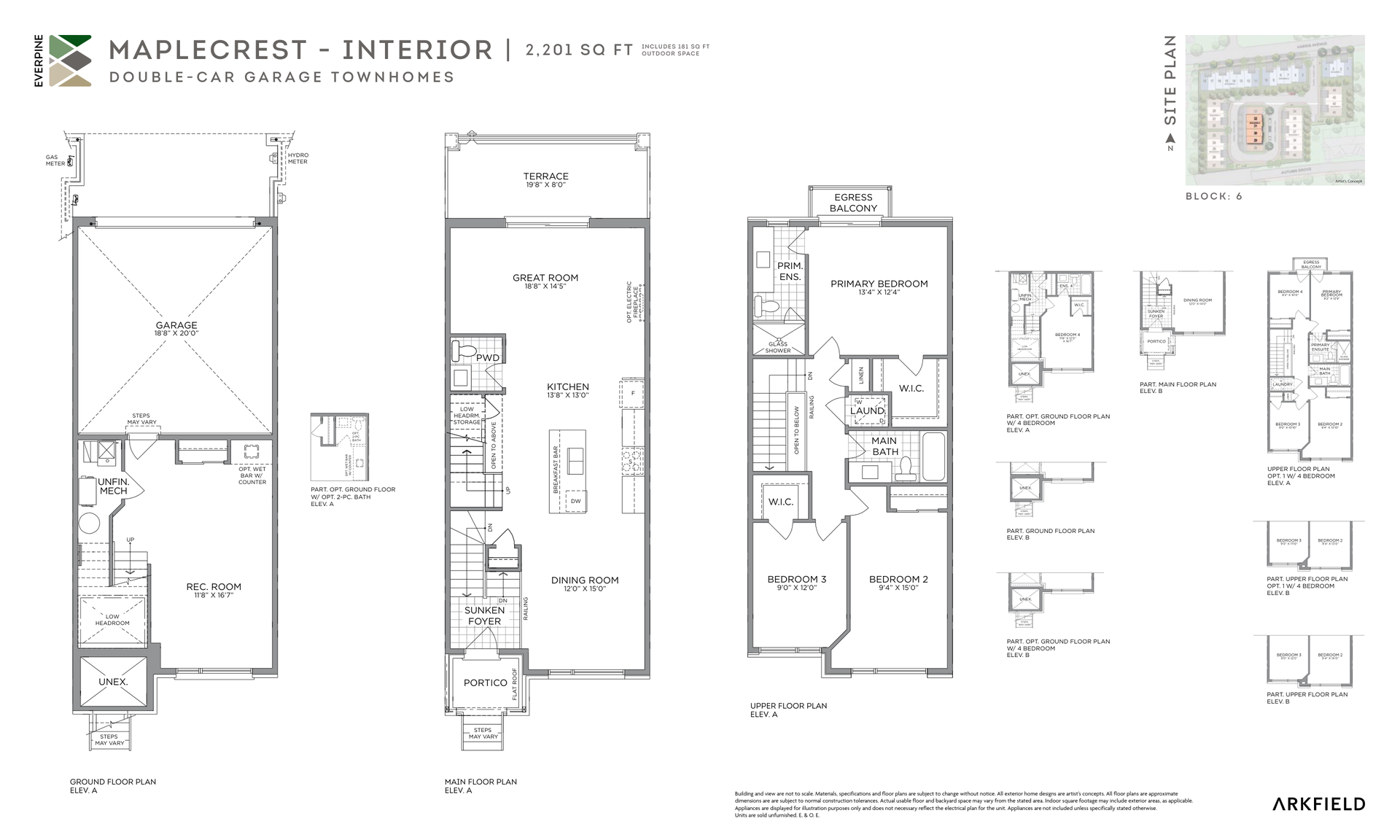 Everpine Maplecrest 双车库镇屋户型图