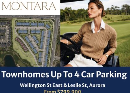 Montara 落户 Aurora：背靠 Magna 高尔夫庄园，镇屋 From $799,900