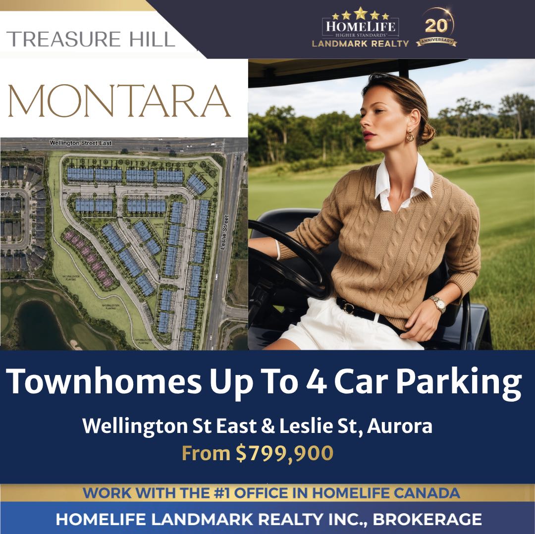 Montara 落户 Aurora：背靠 Magna 高尔夫庄园，镇屋 From $799,900